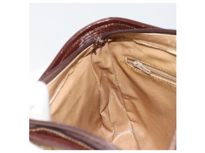 Céline Borsa a Spalla CELINE Macadam Canvas PVC Beige Oro Auth bs35608 D'oro - vista 19