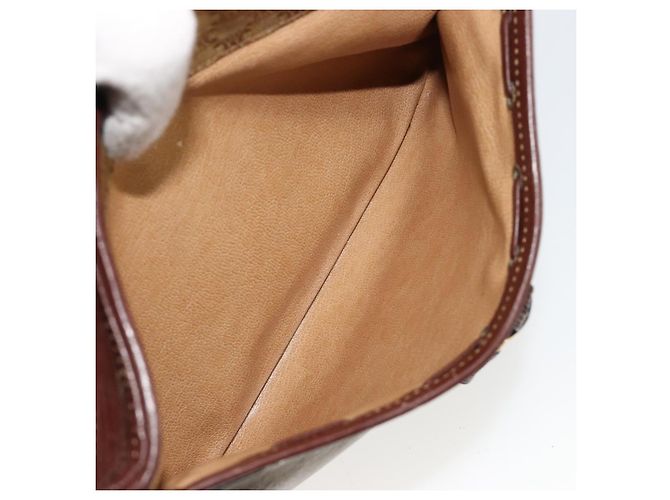 Céline Borsa a Spalla CELINE Macadam Canvas PVC Beige Oro Auth bs35608 D'oro - vista 22
