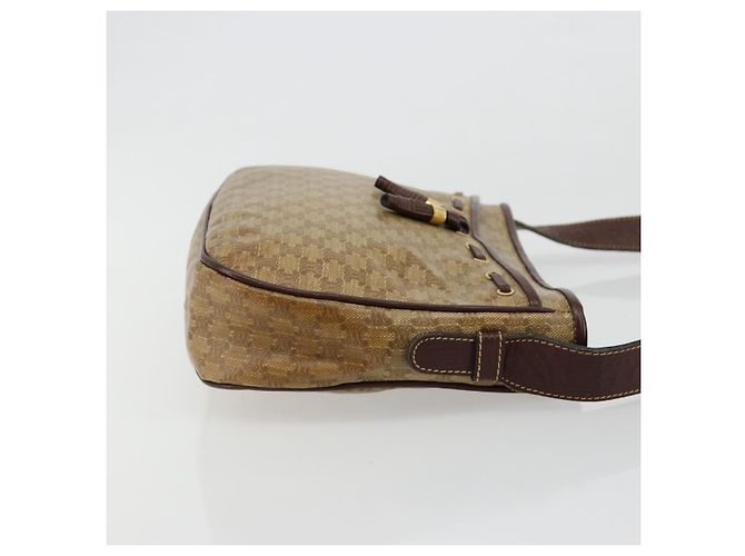 Céline Borsa a Spalla CELINE Macadam Canvas PVC Beige Oro Auth bs35608 D'oro - vista 4