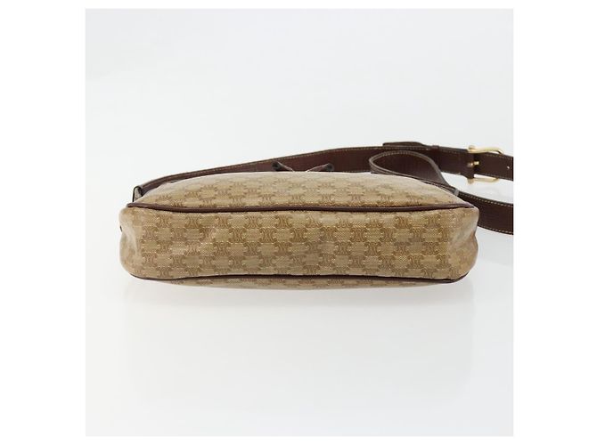 Céline Borsa a Spalla CELINE Macadam Canvas PVC Beige Oro Auth bs35608 D'oro - vista 9