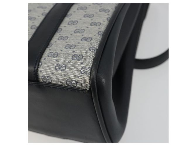 Borsa GUCCI Micro GG Supreme in PVC Blu navy Oro 000 46 4857 Auth ki6678A D'oro - vista 12