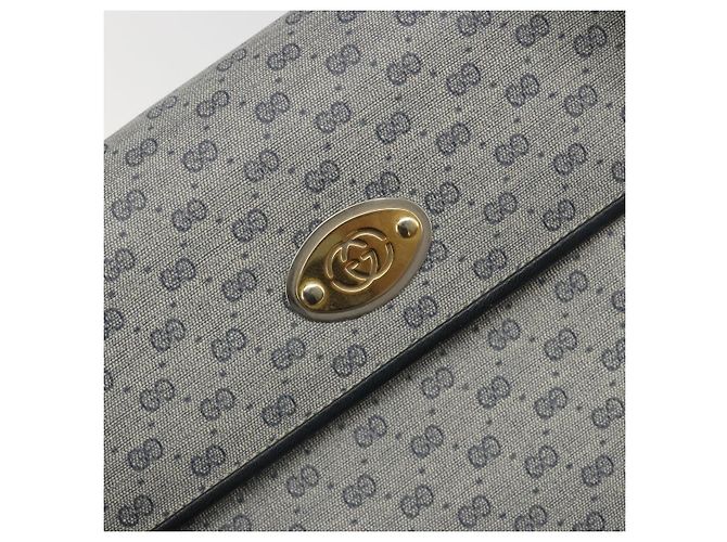 Borsa GUCCI Micro GG Supreme in PVC Blu navy Oro 000 46 4857 Auth ki6678A D'oro - vista 14