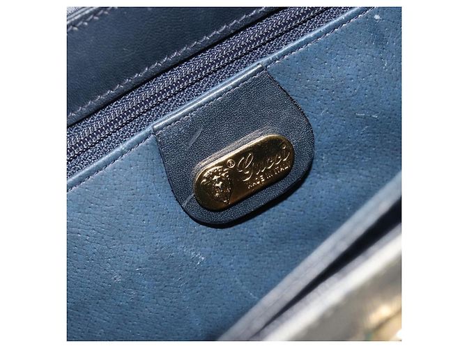 Borsa GUCCI Micro GG Supreme in PVC Blu navy Oro 000 46 4857 Auth ki6678A D'oro - vista 16