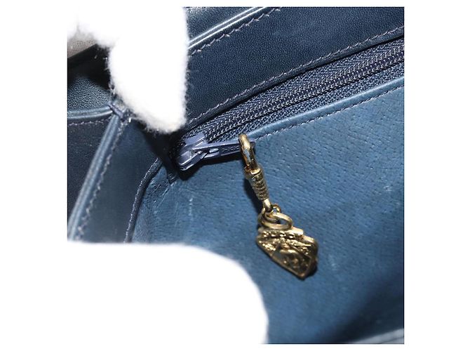 Borsa GUCCI Micro GG Supreme in PVC Blu navy Oro 000 46 4857 Auth ki6678A D'oro - vista 20