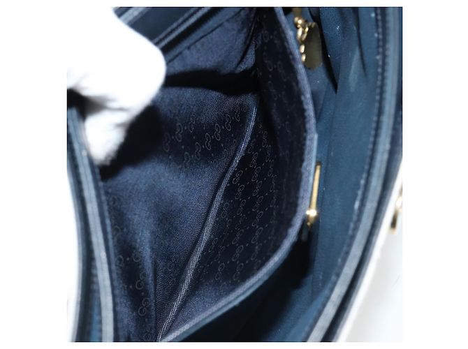 Borsa GUCCI Micro GG Supreme in PVC Blu navy Oro 000 46 4857 Auth ki6678A D'oro - vista 21