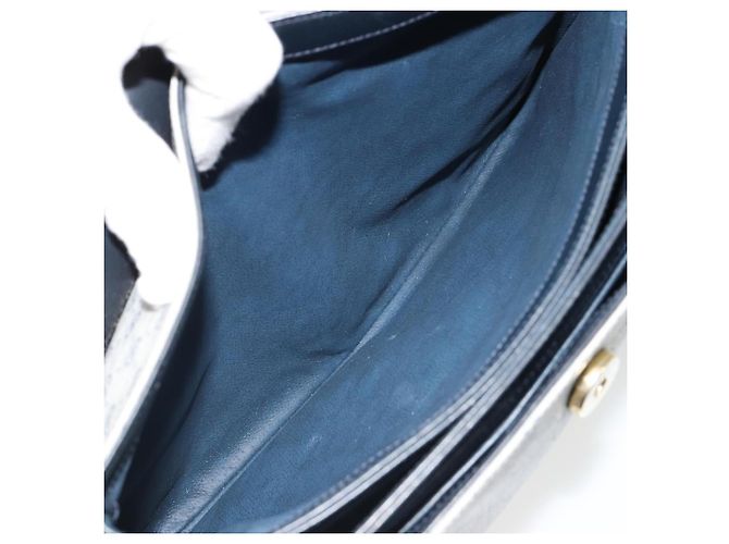 Borsa GUCCI Micro GG Supreme in PVC Blu navy Oro 000 46 4857 Auth ki6678A D'oro - vista 22