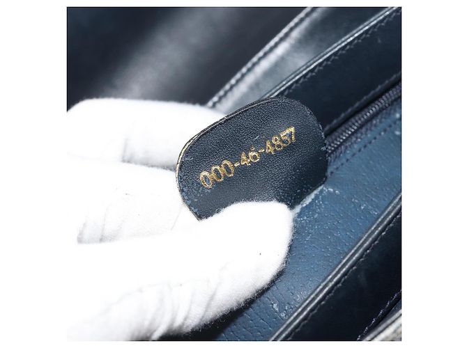 Borsa GUCCI Micro GG Supreme in PVC Blu navy Oro 000 46 4857 Auth ki6678A D'oro - vista 25