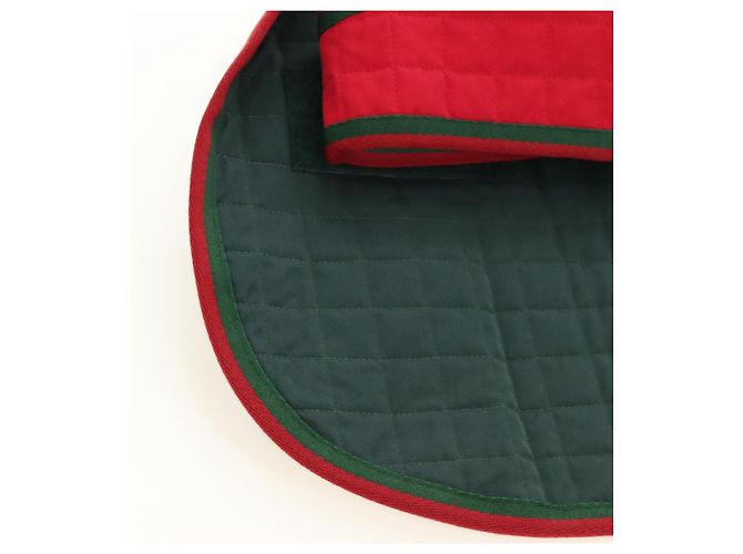 Abrigo para mascotas GUCCI Web Sherry Line Algodón Rojo Verde Auth 183133M Roja - vista 10