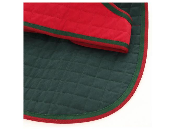 Abrigo para mascotas GUCCI Web Sherry Line Algodón Rojo Verde Auth 183133M Roja - vista 11