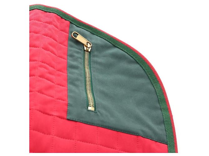 Abrigo para mascotas GUCCI Web Sherry Line Algodón Rojo Verde Auth 183133M Roja - vista 4