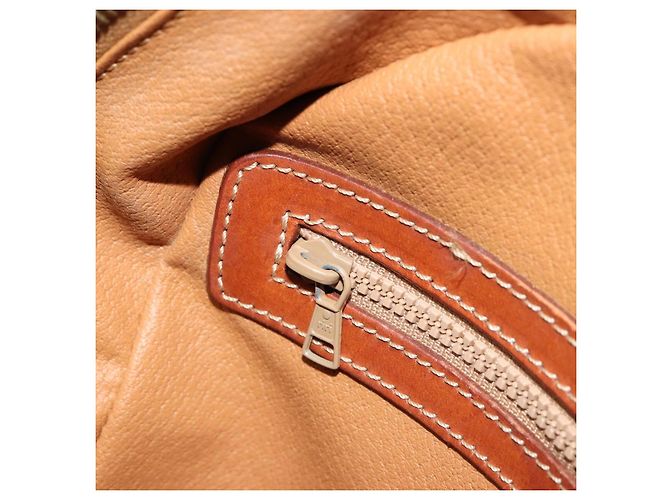 Céline Borsa a Mano CELINE Macadam Canvas PVC Pelle Marrone Oro Auth 184709 D'oro - vista 20