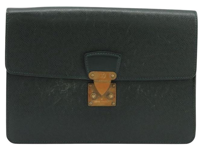 LOUIS VUITTON Taiga Pochette Kourad Clutch Bag Epicea M30194 LV Auth bs35554 - vista 13