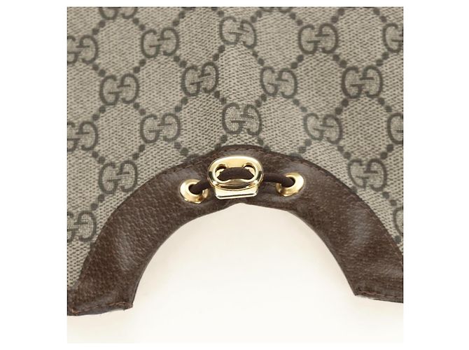 Set Harnes e Cappottino GUCCI GG Supreme in PVC Beige Oro 692963 Auth 182693V - vista 11