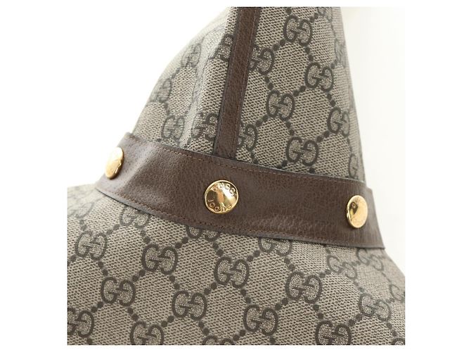 Set Harnes e Cappottino GUCCI GG Supreme in PVC Beige Oro 692963 Auth 182693V - vista 12