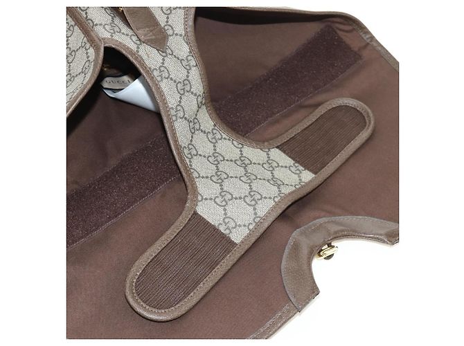 Set Harnes e Cappottino GUCCI GG Supreme in PVC Beige Oro 692963 Auth 182693V - vista 19