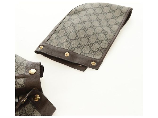 Set Harnes e Cappottino GUCCI GG Supreme in PVC Beige Oro 692963 Auth 182693V - vista 21