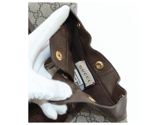 Set Harnes e Cappottino GUCCI GG Supreme in PVC Beige Oro 692963 Auth 182693V - vista 23