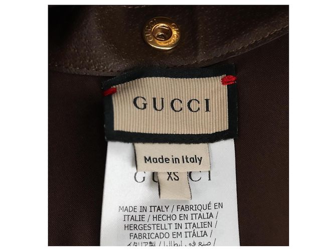 Set Harnes e Cappottino GUCCI GG Supreme in PVC Beige Oro 692963 Auth 182693V - vista 24