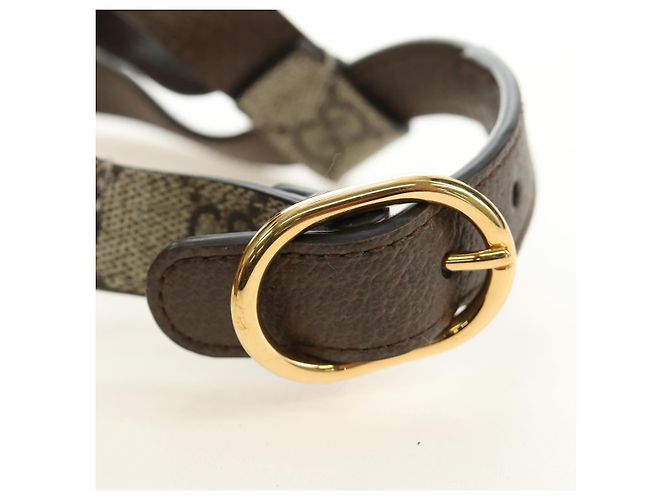 Set Harnes e Cappottino GUCCI GG Supreme in PVC Beige Oro 692963 Auth 182693V - vista 35