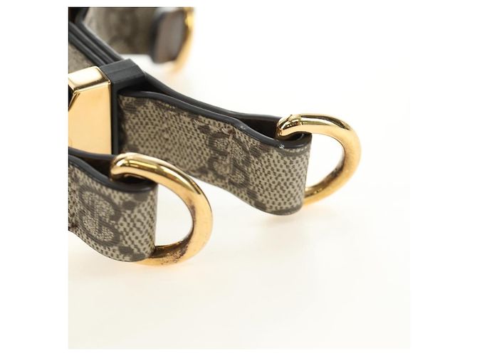 Set Harnes e Cappottino GUCCI GG Supreme in PVC Beige Oro 692963 Auth 182693V - vista 36
