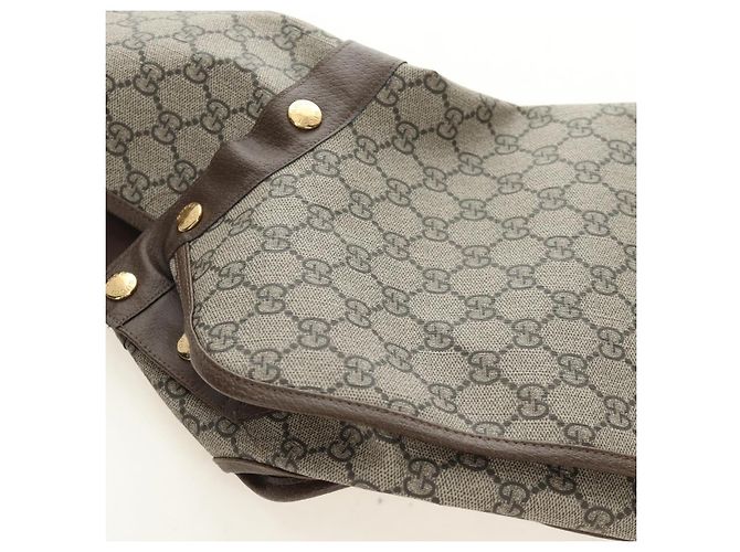 Set Harnes e Cappottino GUCCI GG Supreme in PVC Beige Oro 692963 Auth 182693V - vista 8