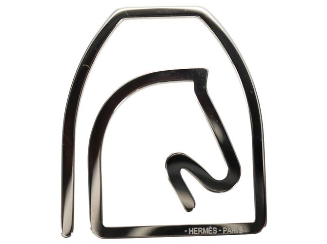 Hermès HERMES Equestre Money Clip metal Silver Auth 184756M Argento - vista 3