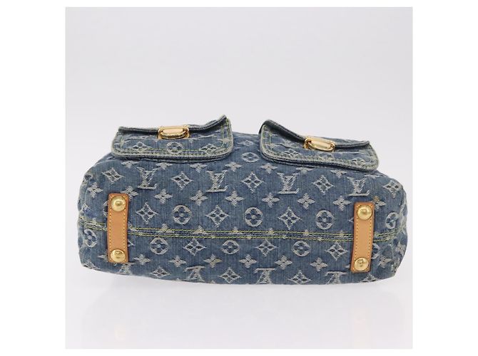 LOUIS VUITTON Monogram Denim Buggy GM Shoulder Bag Blue M95048 LV Auth 184988V - vista 10