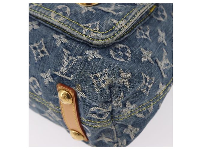 LOUIS VUITTON Monogram Denim Buggy GM Shoulder Bag Blue M95048 LV Auth 184988V - vista 12