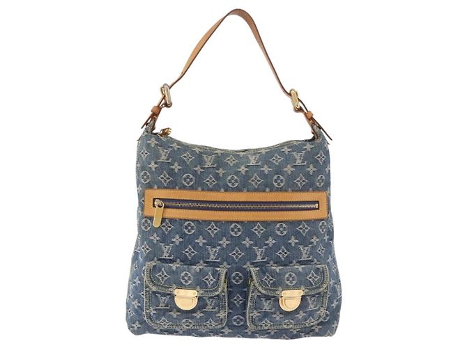 LOUIS VUITTON Monogram Denim Buggy GM Shoulder Bag Blue M95048 LV Auth 184988V - vista 2