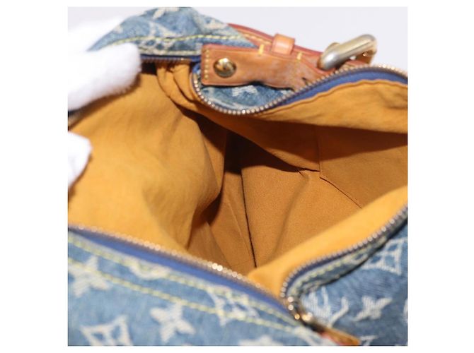 LOUIS VUITTON Monogram Denim Buggy GM Shoulder Bag Blue M95048 LV Auth 184988V - vista 21