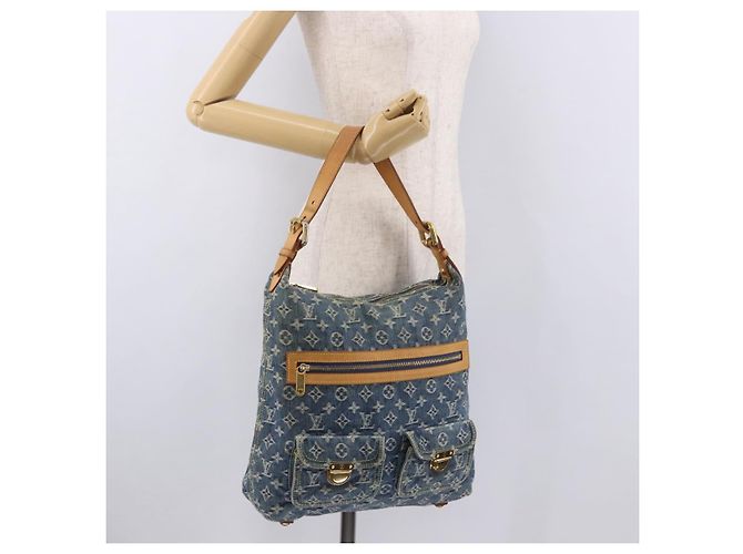 LOUIS VUITTON Monogram Denim Buggy GM Shoulder Bag Blue M95048 LV Auth 184988V - vista 25