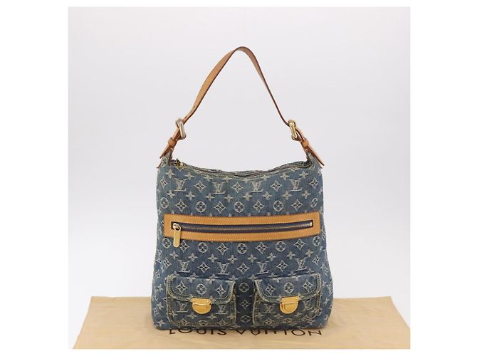LOUIS VUITTON Monogram Denim Buggy GM Shoulder Bag Blue M95048 LV Auth 184988V - vista 26