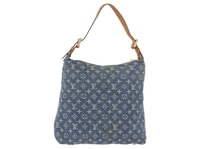 LOUIS VUITTON Monogram Denim Buggy GM Shoulder Bag Blue M95048 LV Auth 184988V - vista 3