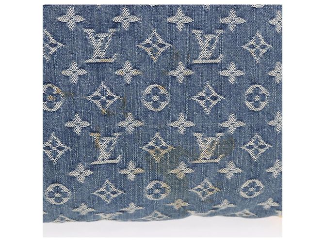 LOUIS VUITTON Monogram Denim Buggy GM Shoulder Bag Blue M95048 LV Auth 184988V - vista 4