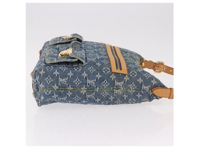 LOUIS VUITTON Monogram Denim Buggy GM Shoulder Bag Blue M95048 LV Auth 184988V - vista 5