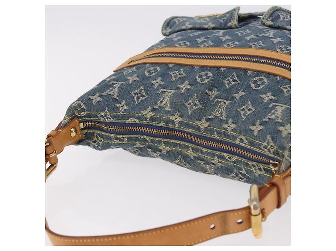 LOUIS VUITTON Monogram Denim Buggy GM Shoulder Bag Blue M95048 LV Auth 184988V - vista 7