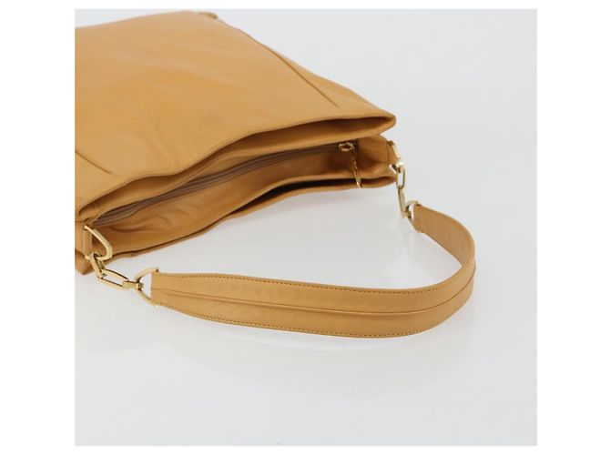 Borsa a Spalla LOEWE Anagram Chain in Pelle Beige Oro Auth 185098 D'oro - vista 7