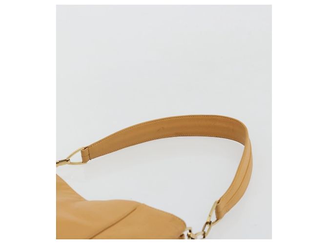 Borsa a Spalla LOEWE Anagram Chain in Pelle Beige Oro Auth 185098 D'oro - vista 8