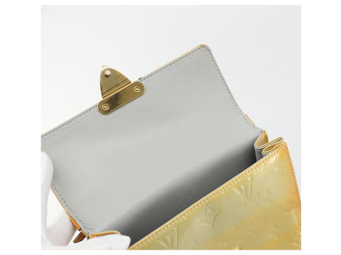 LOUIS VUITTON Monogram Vernis Spring street Hand Bag Gris M91029 LV Auth 184834 Grigio - vista 16