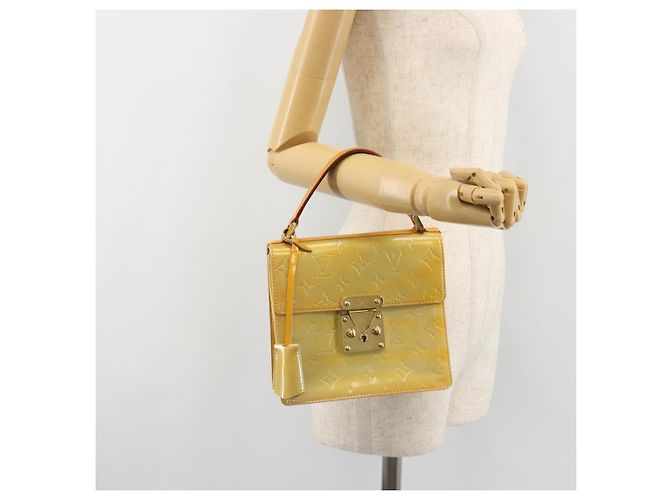 LOUIS VUITTON Monogram Vernis Spring street Hand Bag Gris M91029 LV Auth 184834 Grigio - vista 22