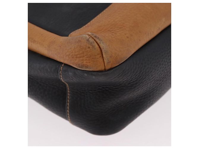 Borsa a tracolla GUCCI in pelle nera e oro Auth ep14739 Nero D'oro - vista 10