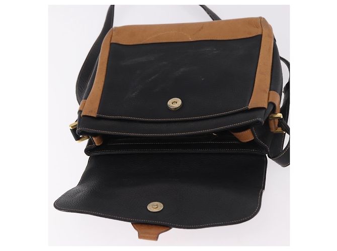 Borsa a tracolla GUCCI in pelle nera e oro Auth ep14739 Nero D'oro - vista 15