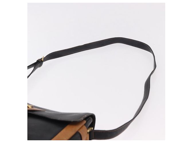 Borsa a tracolla GUCCI in pelle nera e oro Auth ep14739 Nero D'oro - vista 8