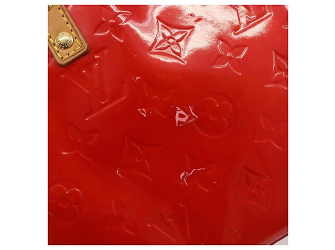 LOUIS VUITTON Borsa Monogram Vernis Reade PM Rosso Rouge M91088 LV Auth ti3946 - vista 10