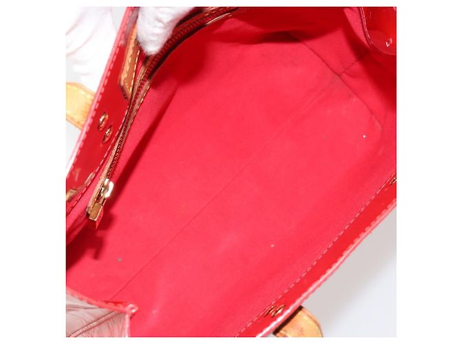 LOUIS VUITTON Borsa Monogram Vernis Reade PM Rosso Rouge M91088 LV Auth ti3946 - vista 11