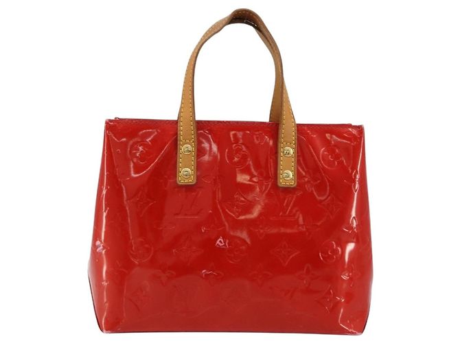 LOUIS VUITTON Borsa Monogram Vernis Reade PM Rosso Rouge M91088 LV Auth ti3946 - vista 13