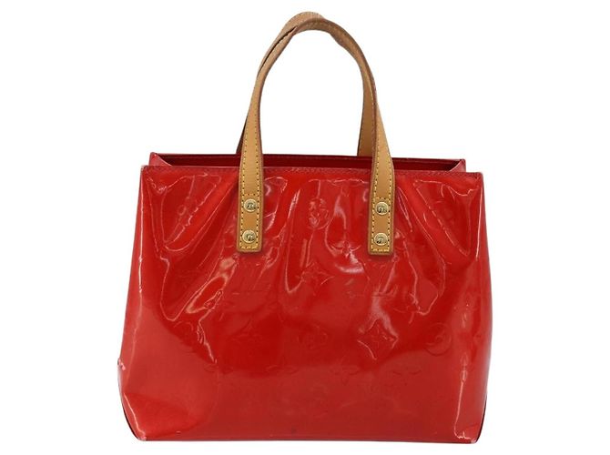 LOUIS VUITTON Borsa Monogram Vernis Reade PM Rosso Rouge M91088 LV Auth ti3946 - vista 2