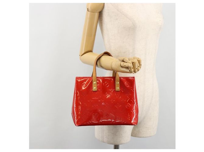 LOUIS VUITTON Borsa Monogram Vernis Reade PM Rosso Rouge M91088 LV Auth ti3946 - vista 26