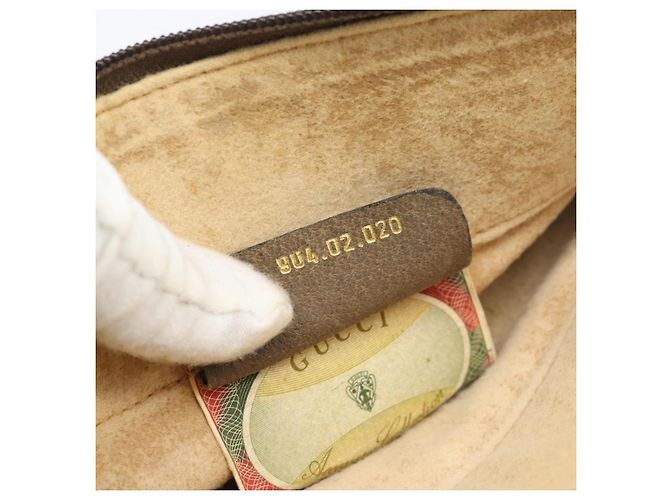 GUCCI GG Supreme Schultertasche PVC Beige Gold 904 02 020 Auth 184952 Golden - Ansicht 20