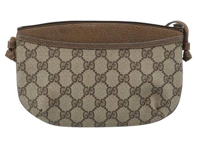 GUCCI GG Supreme Schultertasche PVC Beige Gold 904 02 020 Auth 184952 Golden - Ansicht 3